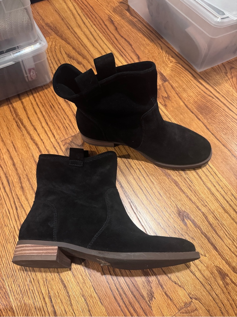 Sole Society Black Suede ankle Boots